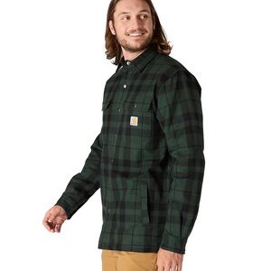 Carhartt Relaxed Fit Flannel Sherpa-Lined Shirt Jacket